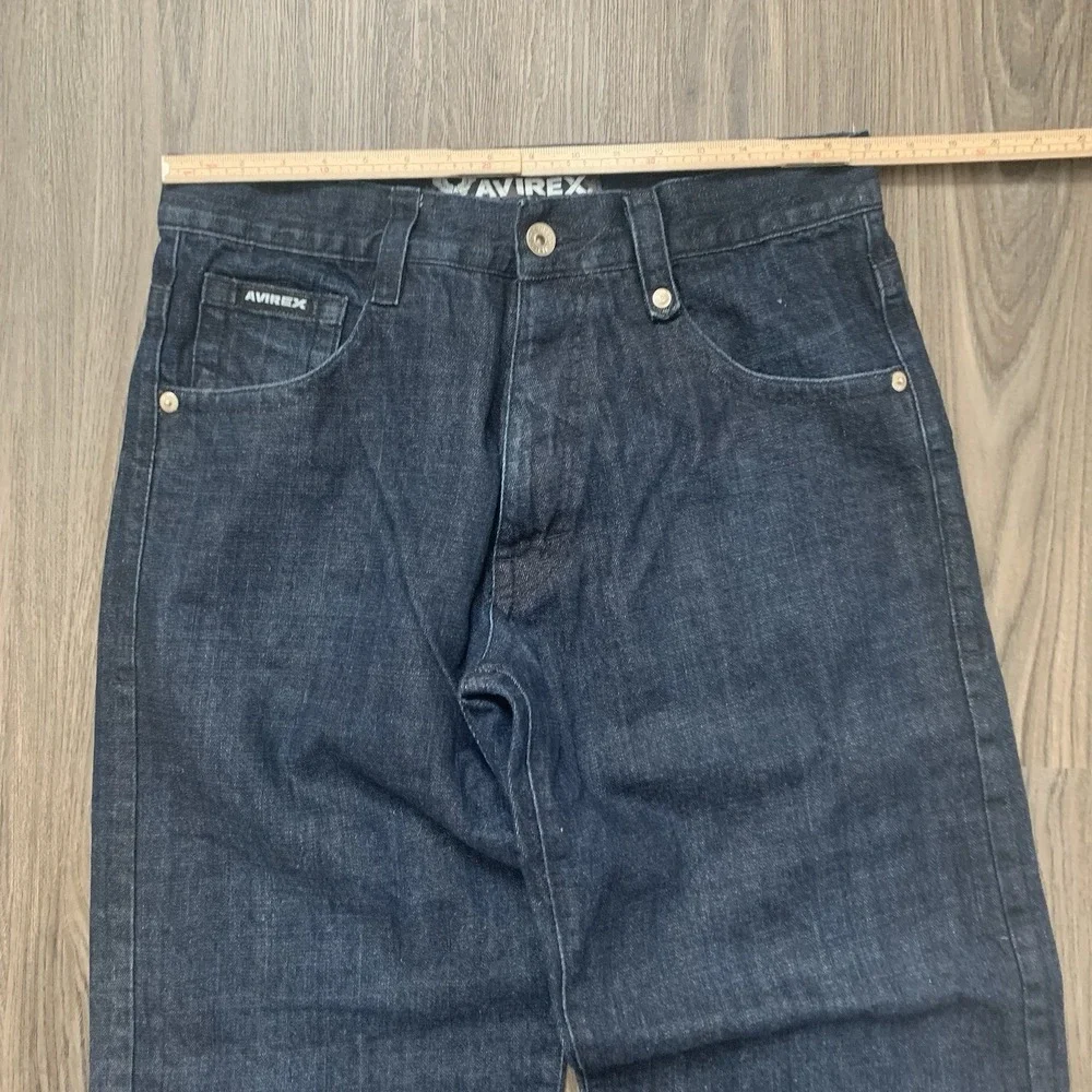 Avirex Jeans Blue‎ Relaxed Baggy Denim Dark Wash Mens 36x34*(34x31) Y2K Skater